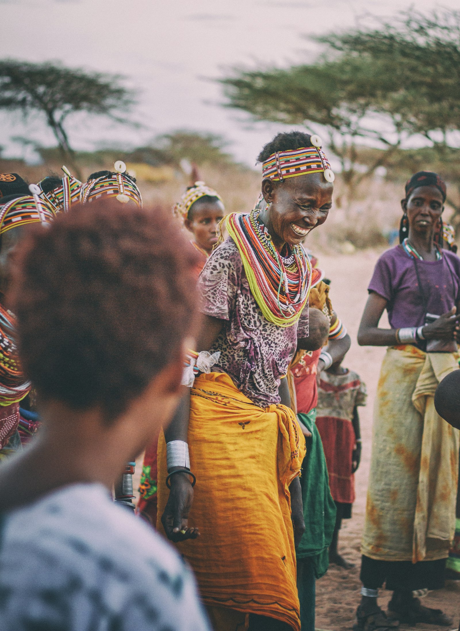 Kenyan community members gathered together in celebration and support