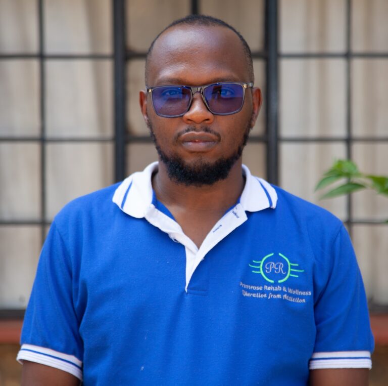 Primrose Rehab and Wellness support staff member in branded uniform at the Thindigua centre