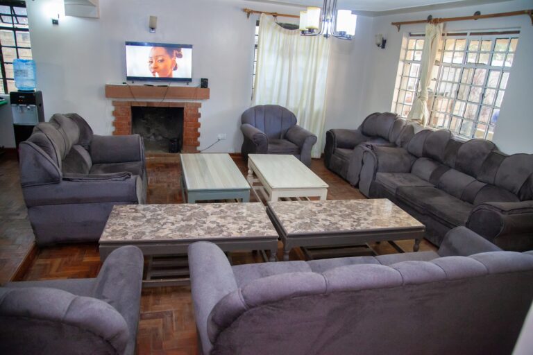 Communal living area with television at Primrose Rehab and Wellness residential rehab