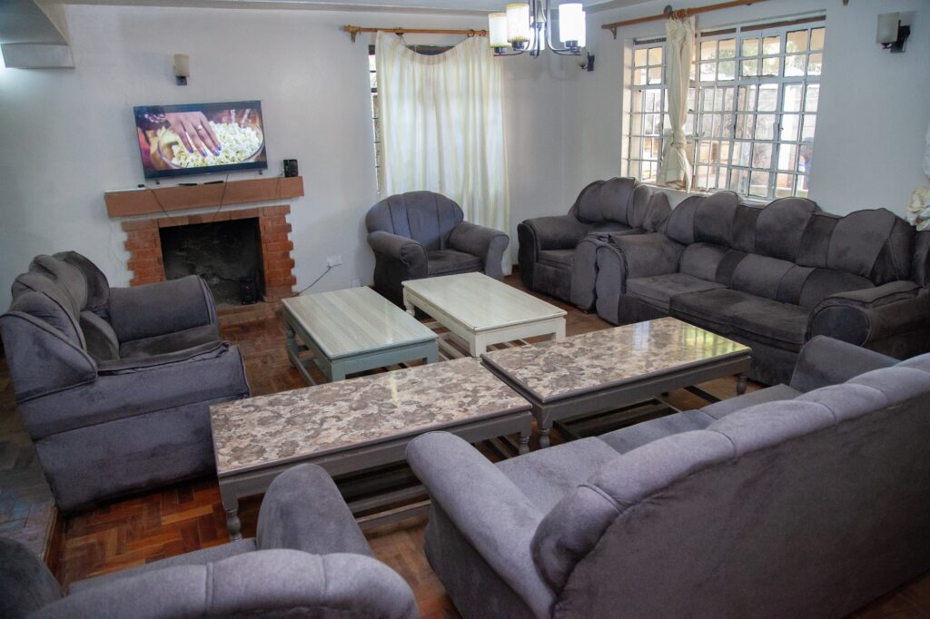 Client lounge and group seating area at Primrose Rehab and Wellness Centre, Kiambu