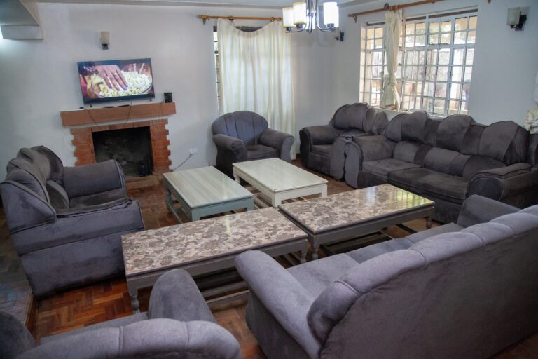 Client lounge and group seating area at Primrose Rehab and Wellness Centre, Kiambu